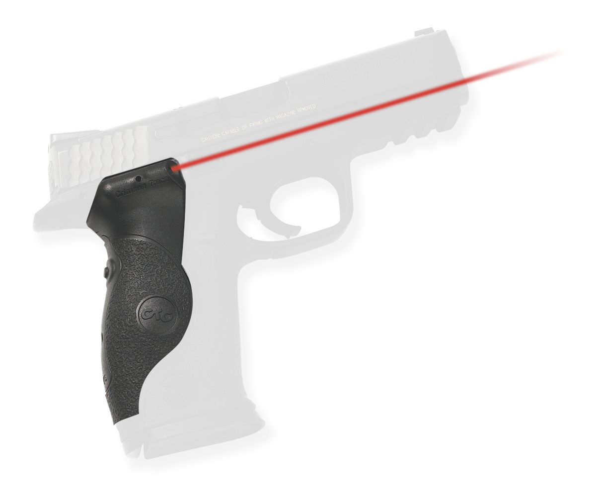 Crimson Trace 0119401 Lasergrips S W M P Full-Size, Red Black Polymer
