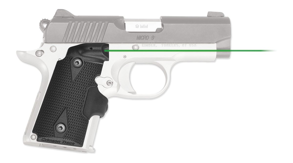 Crimson Trace 0156201 Lasergrips Fits Kimber Micro 9, Green Black Polymer