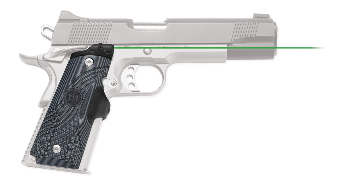 Crimson Trace 0155201 Lasergrips Master Series Fits 1911 Full-Size, Green B