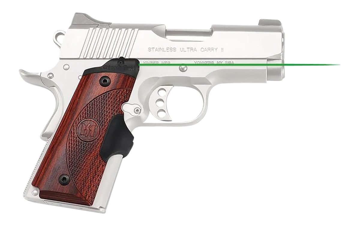 Crimson Trace LG902G Lasergrips Master Series 1911 Compact, Green Rosewood