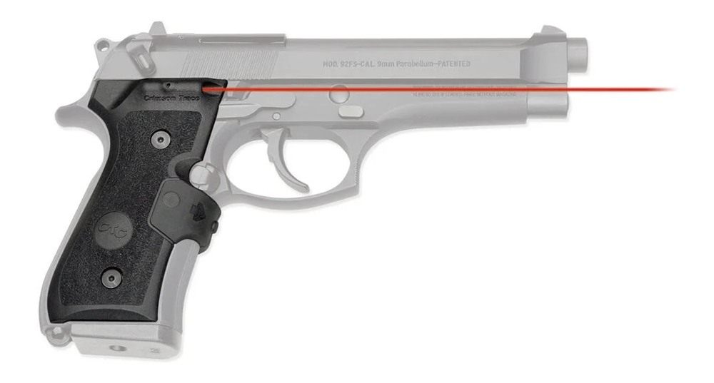 Crimson Trace 0119201 Lasergrips Mil-Spec Fits Beretta 92/96/M9, Red Black view 2