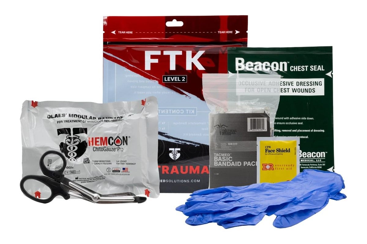 FTK TacMed Solutions Field Trauma Kit Level 2, (FTK) Compact Waterproof wit view 2