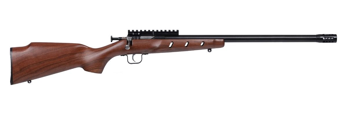 Crickett 22lr Bl/wd Heavy Bbl