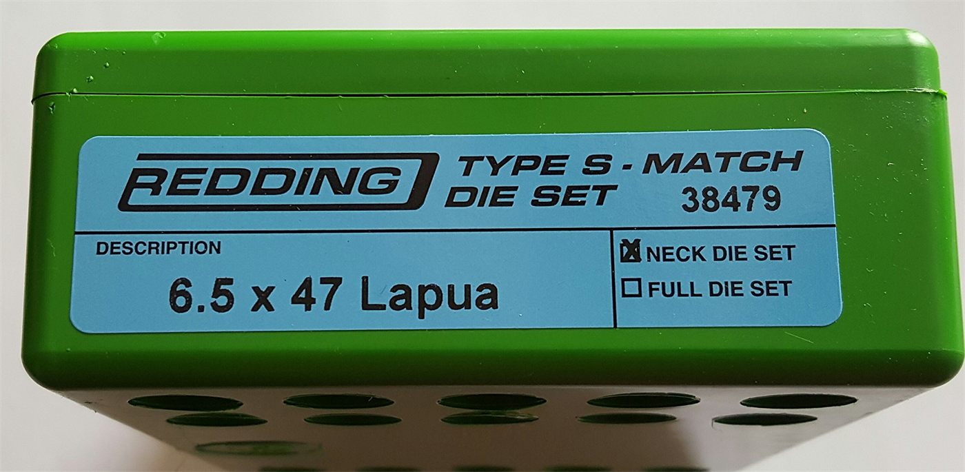Redding Reloading Type S-Match Neck Die Set - 6.5 X 47 LAPUA, 38479