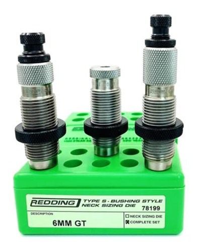 Redding Reloading Equipment 6mm GT Type-S 3-Die Neck Sizing Set