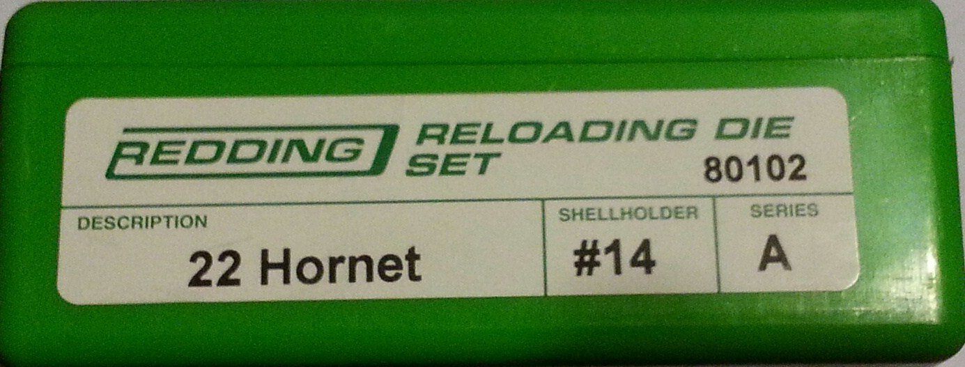 Redding Reloading Full Length Die Set - 22 Hornet, 80102