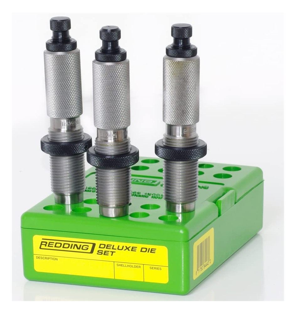 Redding Reloading Gunsmithing Tool Deluxe (Bottleneck) Steel 3-Die Set Comp