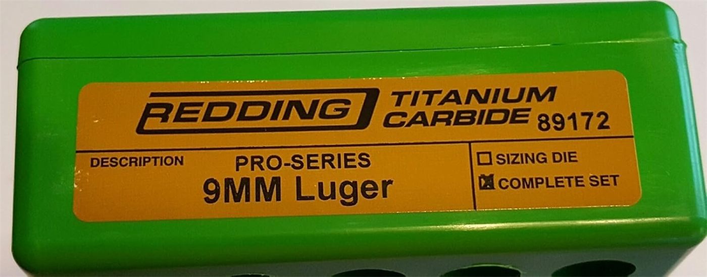 Redding Reloading Pro Series Handgun 3-Die Set - Compatible with 9mm Luger