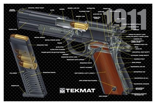 Tekmat TEKR171911CA Cleaning Mat Multi-Color Rubber 11inx17in 1911 3D Cutaw view 2