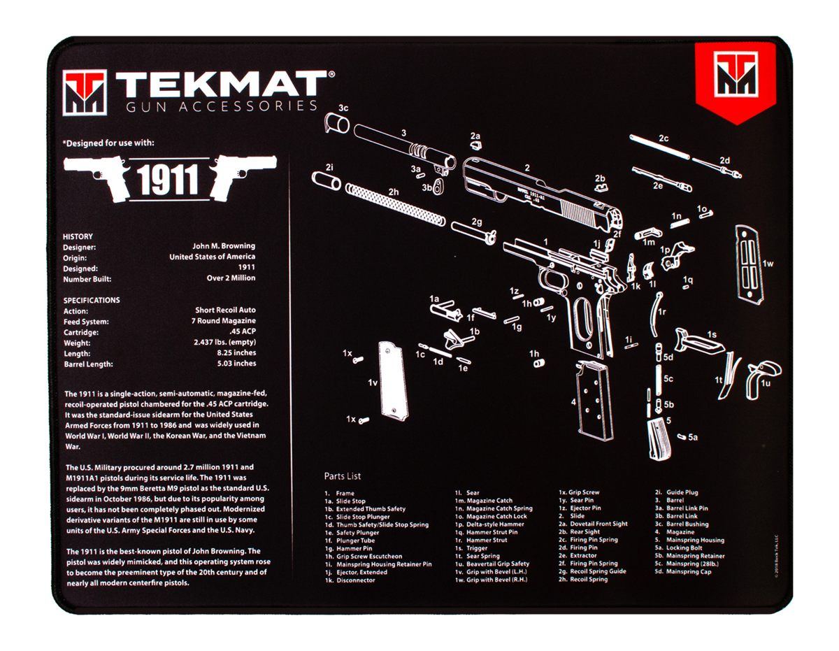 TekMat TEKR201911 Ultra 20 Cleaning Mat Black/White Rubber 15inx20in 1911 P