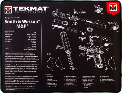 TekMat Armorers Bench MAT Ultra 15inX20in S W MP Black