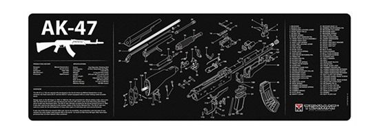 TekMat TEKR36AK47 AK-47 Cleaning Mat Black/White Rubber 12inx36in Parts Dia view 2