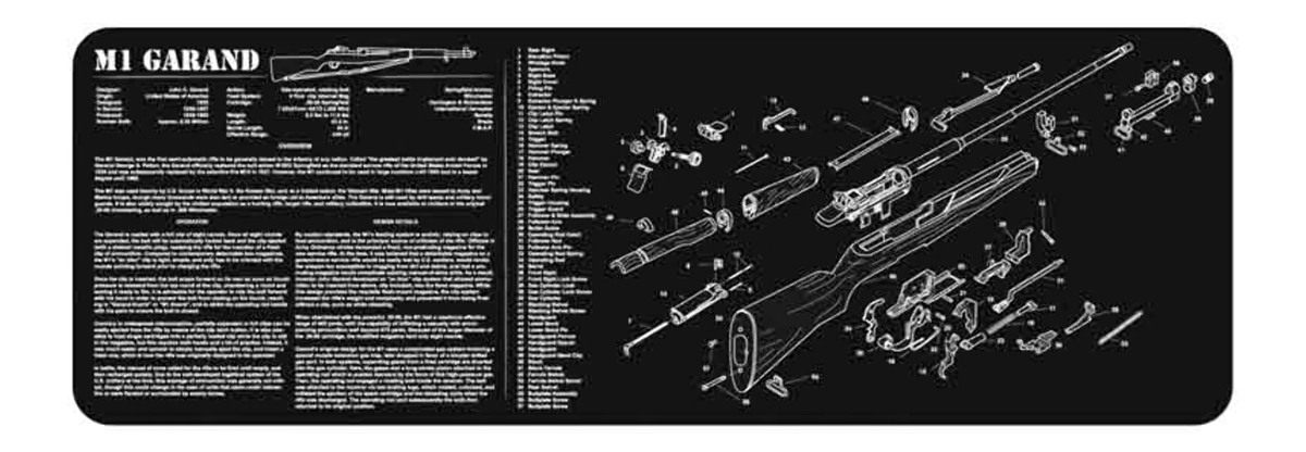 TekMat M1 Garand Gun Cleaning Mat, Black, One Size, TEK-R36-M1GARAND-BK