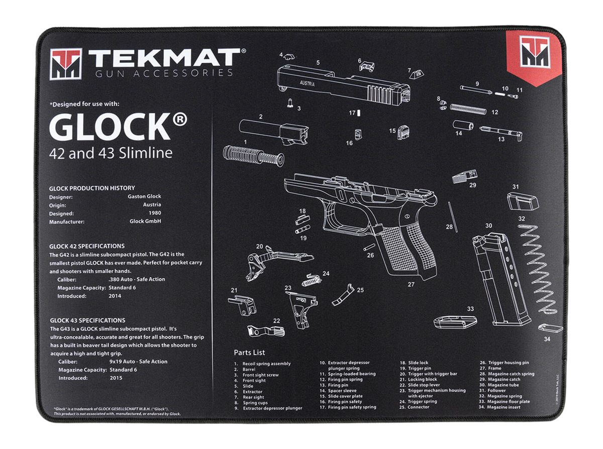 Tekmat Tek-r20-glock-42-43 20x15 Ultra Glk 42/43