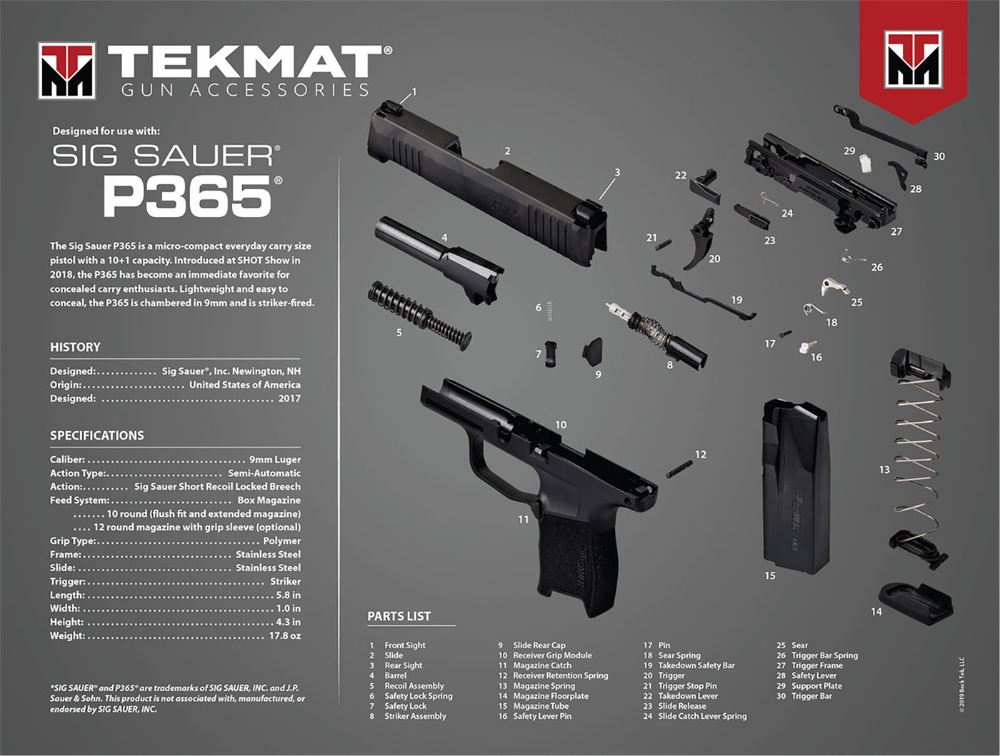 TekMat TEKR20SIGP365 Ultra 20 Cleaning Mat Multi-Color Rubber 15inx20in Sig