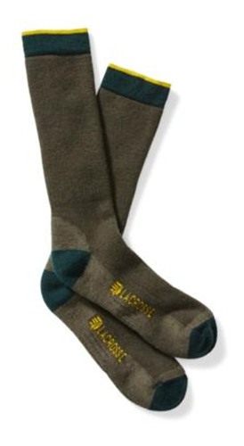 Lacrosse Footwear Men's Merino Midweight Sock Crew OD Green XL