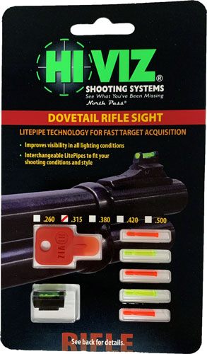 Hiviz 3/8-Inch Dovetail Rifle/Muzzle Loader Fiber Optic Sight (0.315 Height view 3