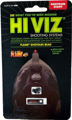 HIVIZ Flame Fiber Optic Shotgun Sight (Red) view 2