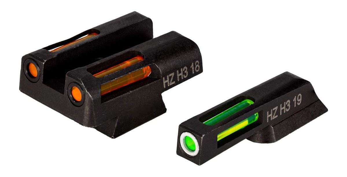 Hiviz Litewave H3 Sight Tritium LitePipe Day/Night for CZ 75, Green/Orange view 2