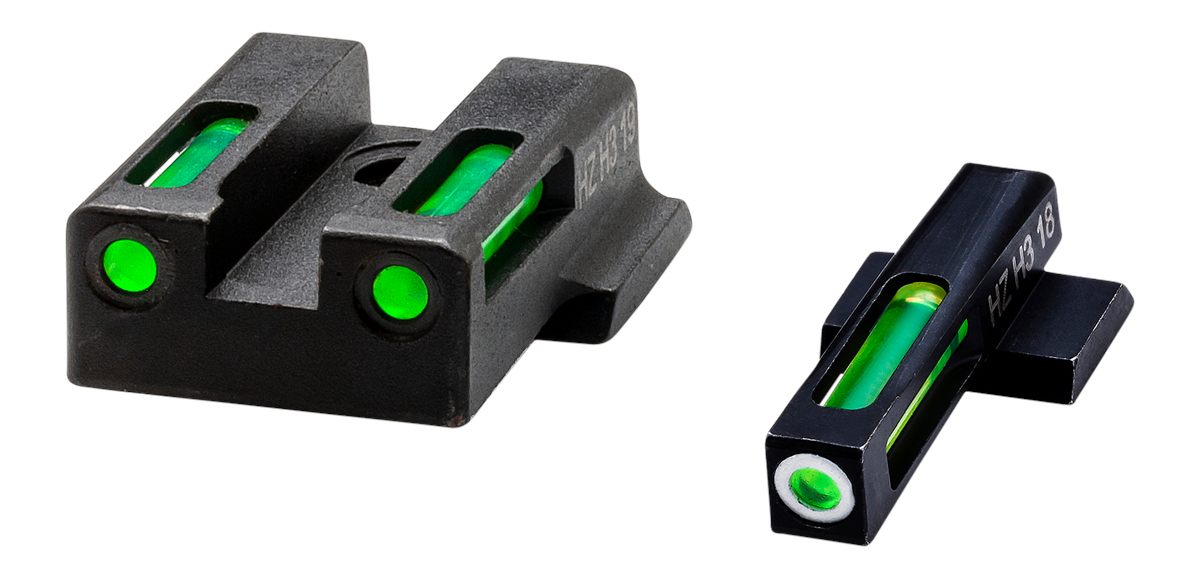 Hiviz Hivz Litewave H3 Tritium/LitePipe Sight for S W 9EZ, Green litepipes view 2
