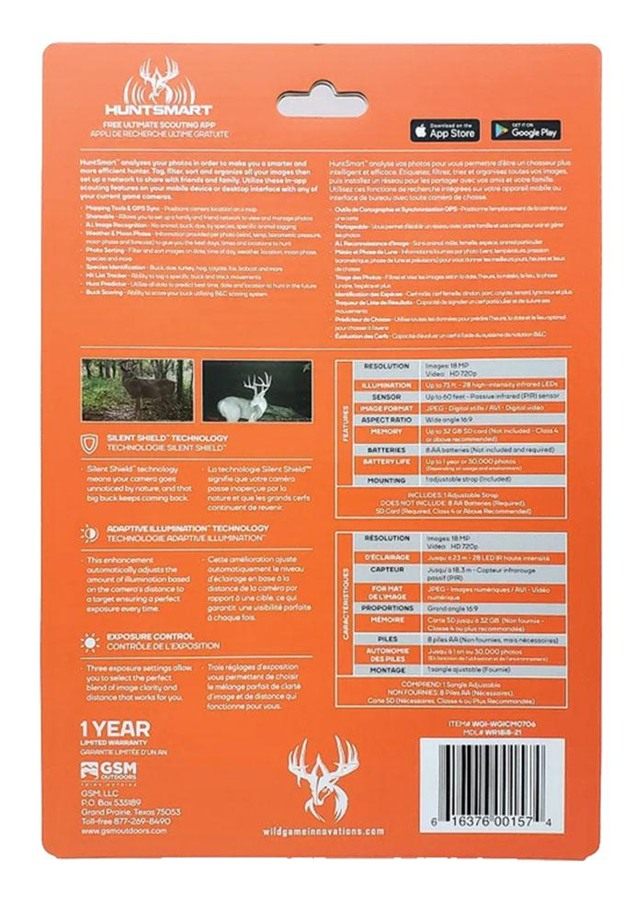 Gsm Wildgame Innovations Wraith Family Friend Sharable Trail Camera 18MP IR view 3