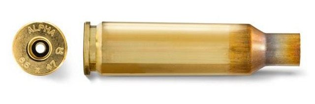 Alpha Munitions Ultra Premium Unprimed Brass Cartridge Cases 6.5X47 100/ct view 2