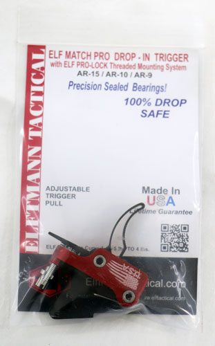 Elftmann Tactical Trigger AR-15 Match PRO Curved Fngr ADJ 2.75-4LBS view 2