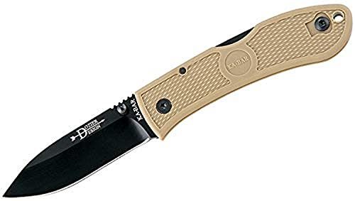 KA BAR 4062CB, Dozier Folding Hunter, Coyote Brown, Black Clip, Straight Ed