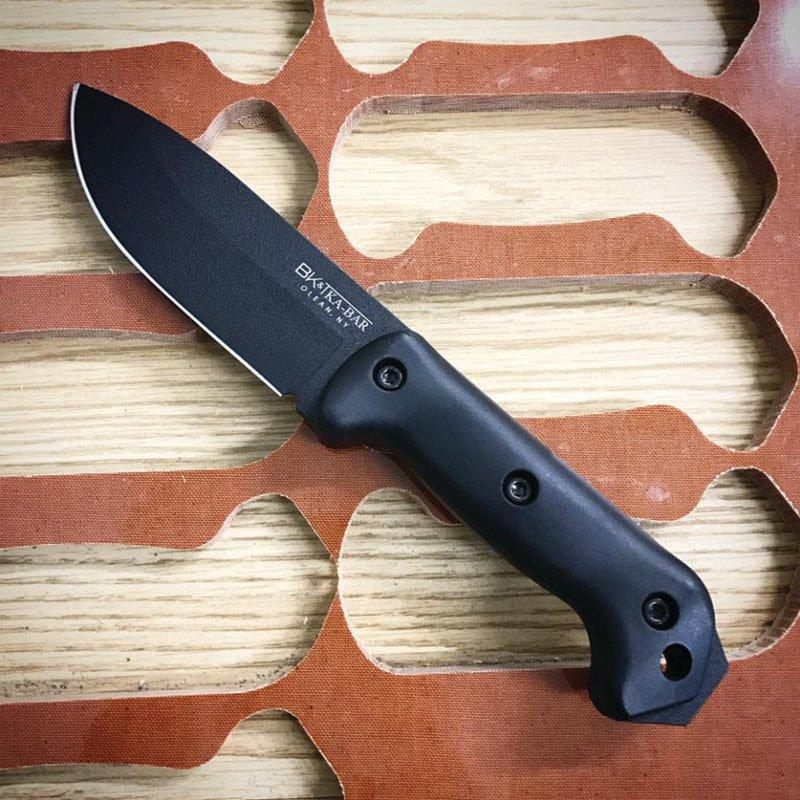 KA BAR Knives BK2 Becker Campanion 5.25in Fixed Clip Point Drop Plain Black