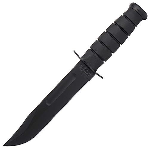 KA BAR 1213 Black Straight Edge Knife / Hard Sheath view 2