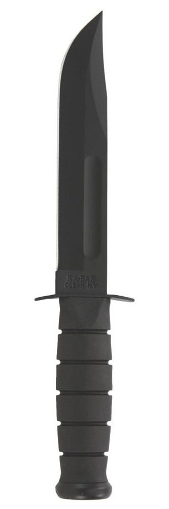 KA BAR 1213 Black Straight Edge Knife / Hard Sheath view 3