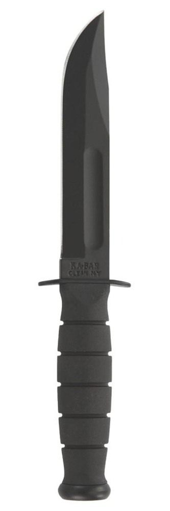 KA BAR Short Fixed Knife 5-1/4in Clip Point Blade Black view 2