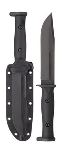 Ka Bar Knives Slabby Fixed Blade Knife 6-9/10? 1095 Cro-Van Nylon Handle Bl view 3
