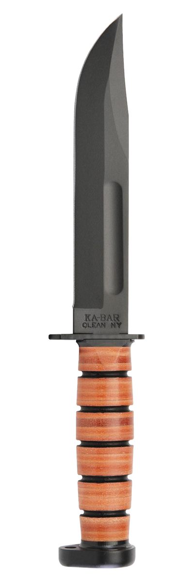 Ka Bar Knives 1317 Dog's Head Utility Knife 7in Fixed Clip Point Plain Blac