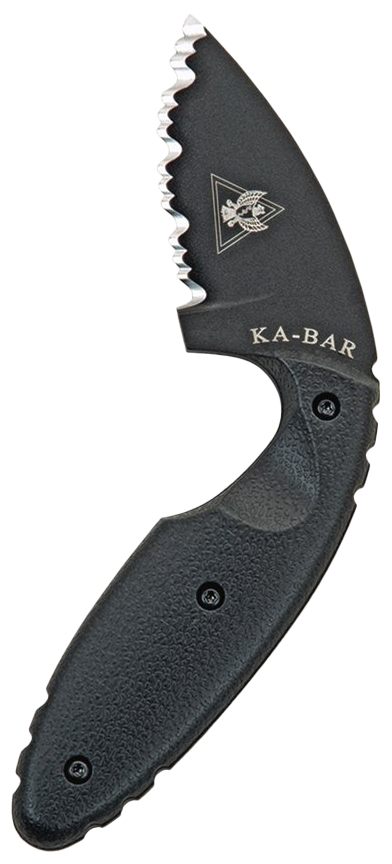 KA BAR 1481 TDI Law Enforcement Serrated Edge Knife,Small,Black