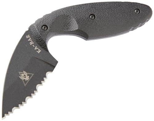 KA BAR 1481 TDI Law Enforcement Serrated Edge Knife,Small,Black view 2