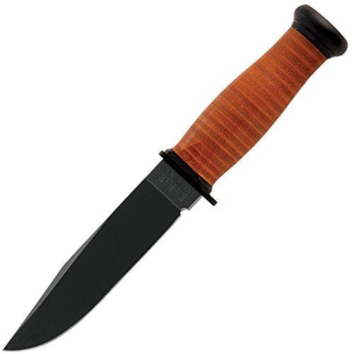 KA BAR Straight Leather Handled Mark 1 Knife