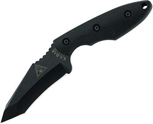 KA BAR 2486 TDI/Hinderer Hell Fire Fixed Blade Knife, Black,steel view 2
