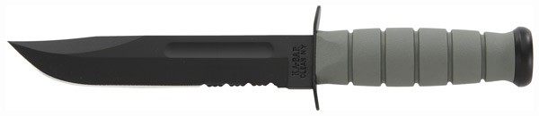 Ka Bar Knives Fighting/Utility Knife 7in Serr W/Plastic STH. F-Green