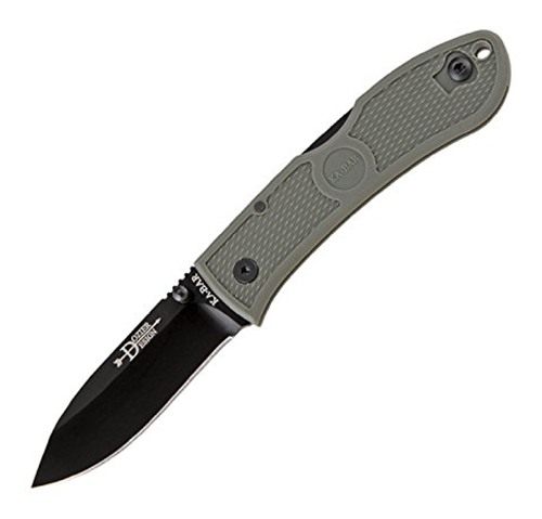 KA BAR 4062FG, Dozier Folding Hunter, Foilage Green, Black Clip, Straight E