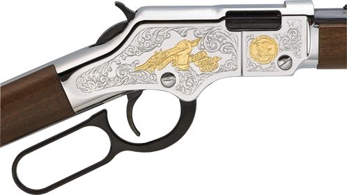 Henry Repeating Arms H004SAT Golden Boy 2nd Amendment Tribute 22 Short,Long view 3