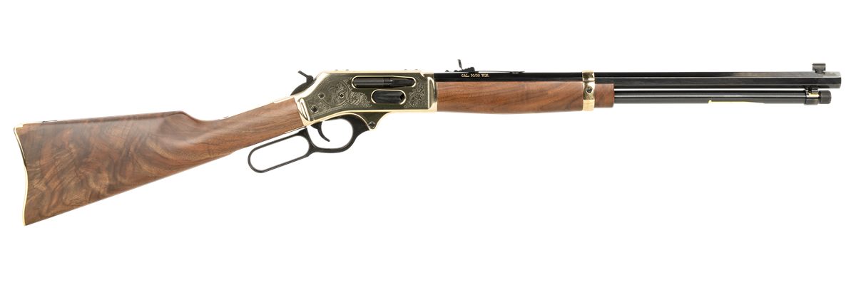 Henry Repeating Arms H009BGWL Wildlife 30 Win 5+1 20in Blued Octagon, Polis