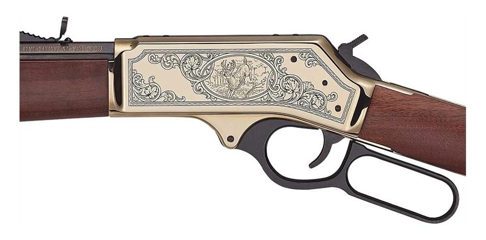 Henry Repeating Arms H009BGWL Wildlife 30 Win 5+1 20in Blued Octagon, Polis view 3