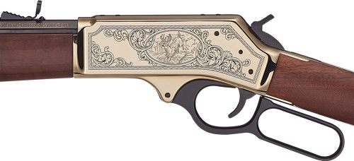 Henry Repeating Arms H009BGWL Wildlife 30 Win 5+1 20in Blued Octagon, Polis view 5