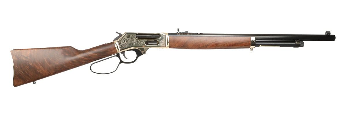 Henry Repeating Arms H010BGWL Wildlife 45-70 Gov 4+1 22in Blued Octagon, Po