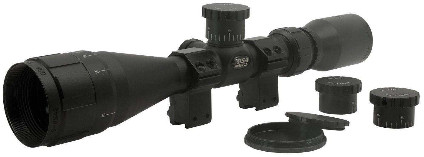 BSA Optics 22-39X40AOWRTB Sweet AO 3X-9X 40mm Rifle Scope, Black