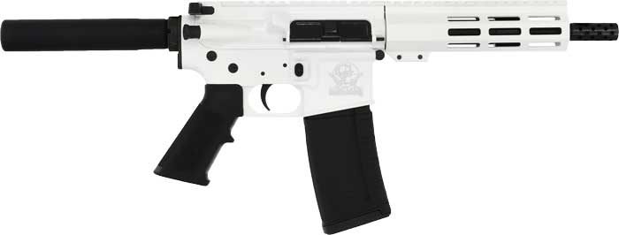 Great Lakes AR-15 Pistol .223 Wylde 30rd Magazine 7.5" Nitride Barrel White Finish