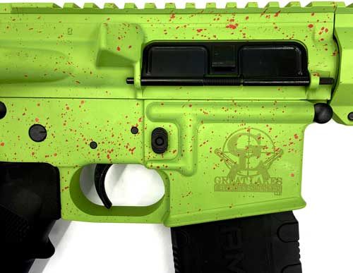 Great Lakes Firearms Ammo Glfa AR15 Splatter 223 Wylde 16in NIT BBL Zombie view 2