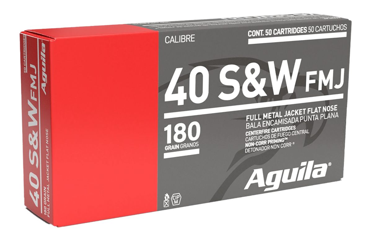 Aguila 1E402110 40S W 180gr Full Metal Jacket 50 Per Box/20 Case