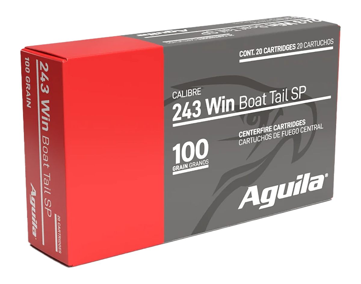 Aguila Ammunition 8047AG 243 Win 100gr InterLock Boat Tail Soft Point 20 Pe
